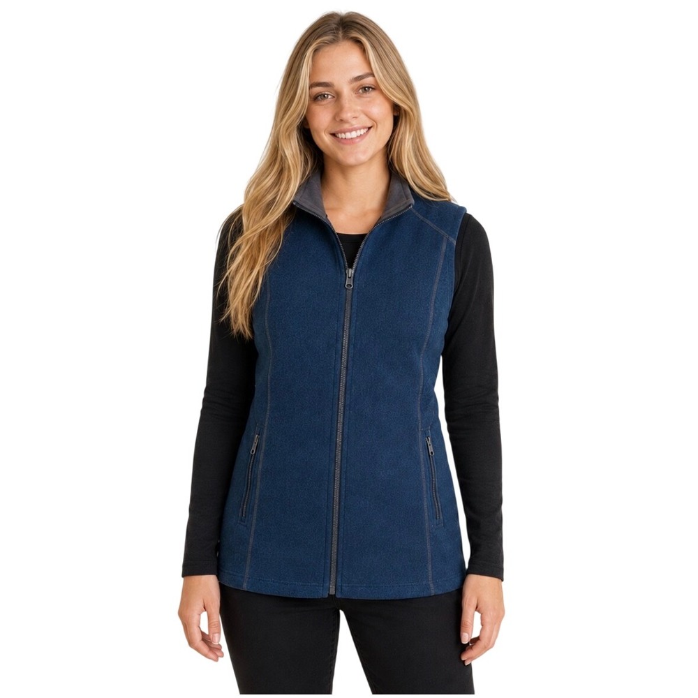 Kuhl Women Blue Kashmira Full Zip Fleece Vest Large 108846